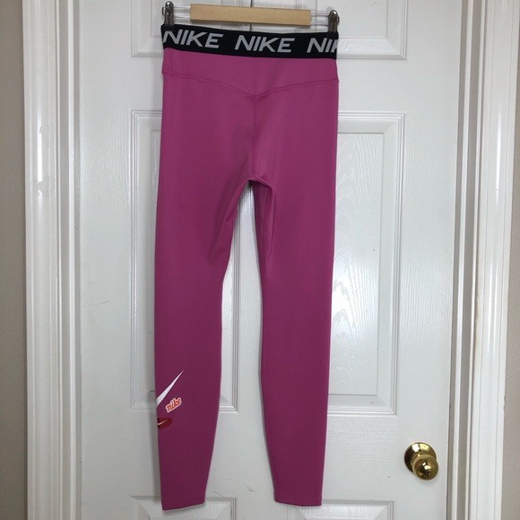 Nike Dri-Fit Women’s The One Legging  Mid Rise Pink Purple Size M - Picture 5 of 14